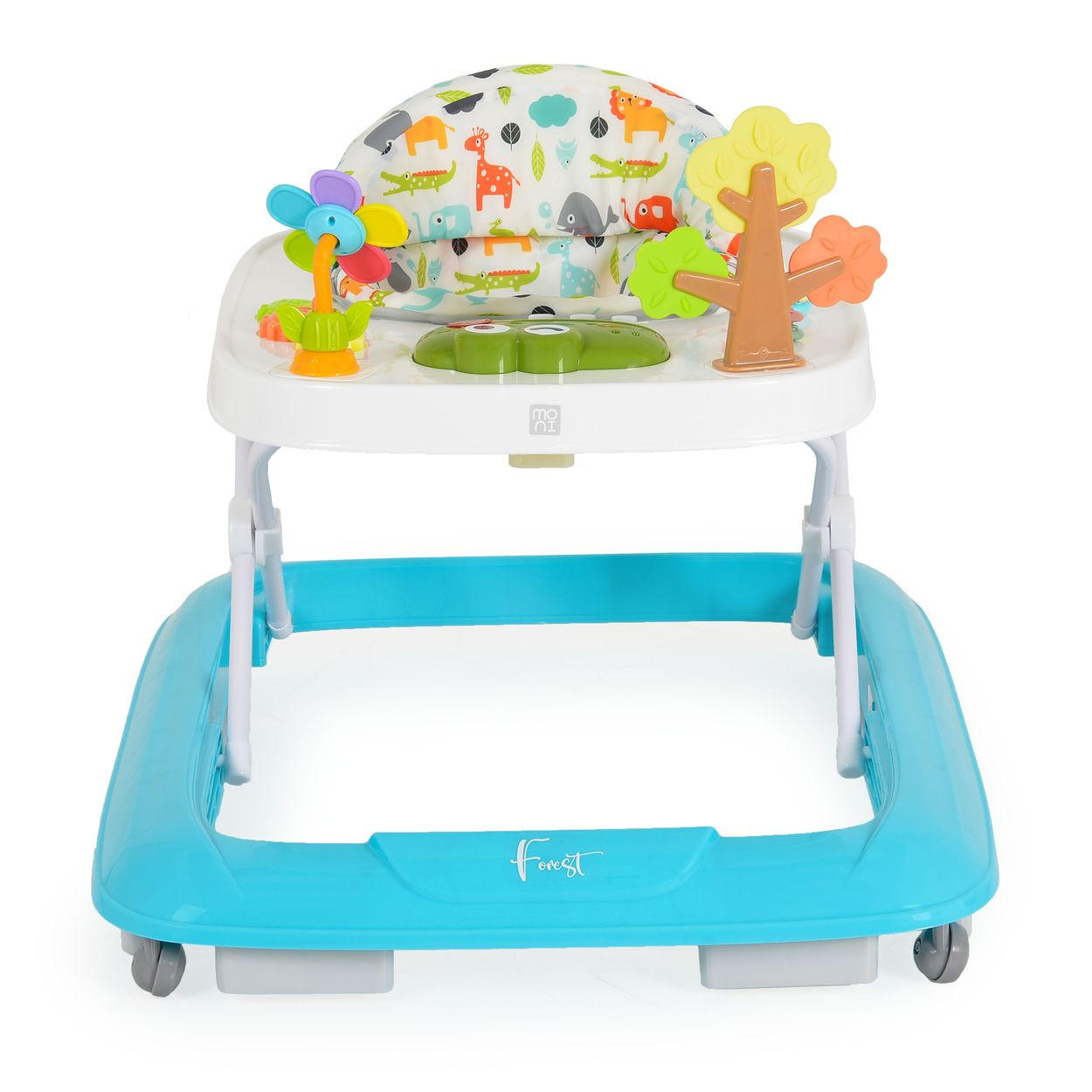 LAUFLERNHILFE Forest Lieder blau weiß Lichter Spielcenter Räder faltbar Stopper 12 kg - Blau, Kunststoff (62/58/70cm) - Moni