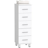 HOCHSCHRANK DE-08523 5 Schubladen, Weiß - Weiß, Holzwerkstoff (30/95/30cm) - ComfortXL