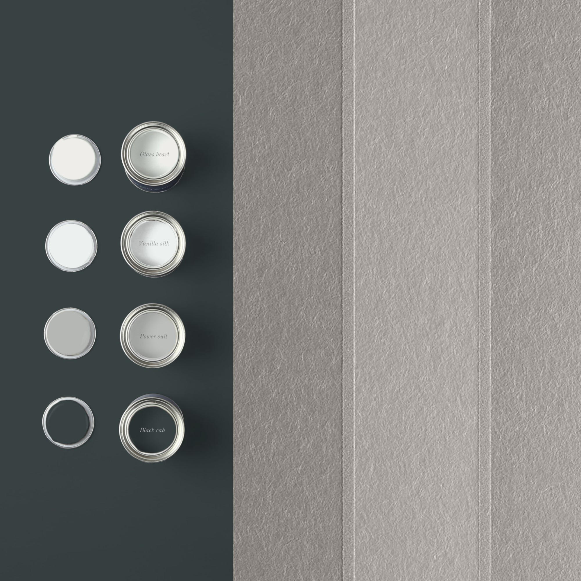 VLIESTAPETE - Barock Perlenstreifen Platin - Silberfarben, Papier/Kunststoff (52/1005cm) - Graham & Brown