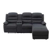 RELAXSOFA - 4 Personen - Stoff - Anthrazitgrau - - Anthrazit, Textil (231/102/172cm) - Vente-Unique