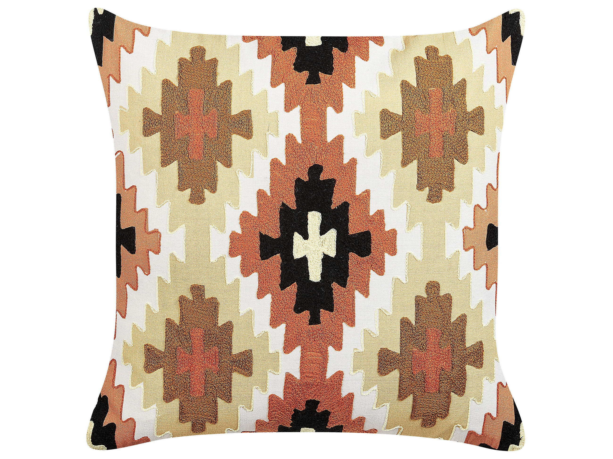 DEKOKISSEN Bunt 50/50 cm Serampore - Multicolor, Naturmaterialien/Textil (50/50cm) - Beliani