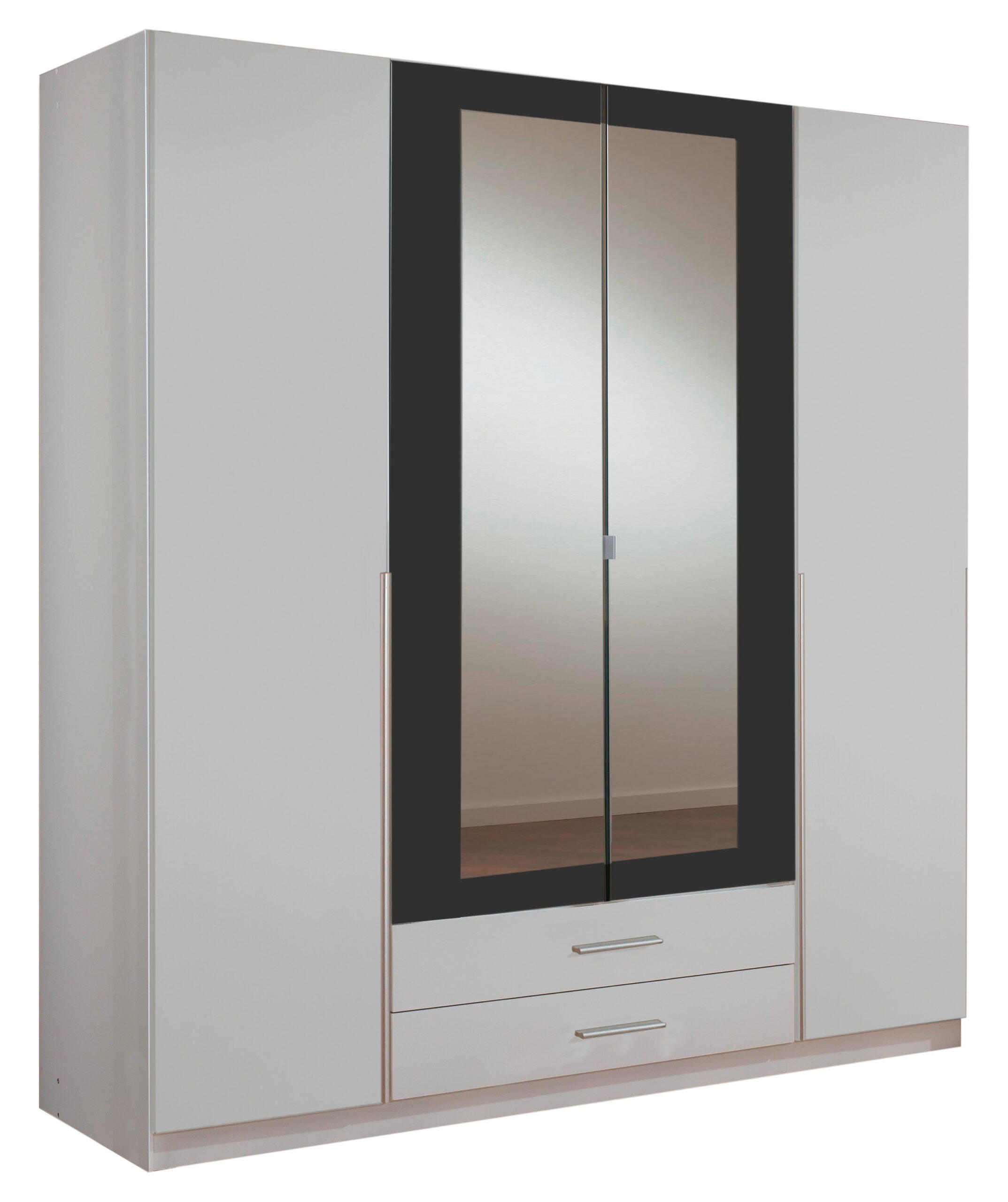 XXXLutz Drehtürenschrank Weiß, Grau 179x197x58 cm