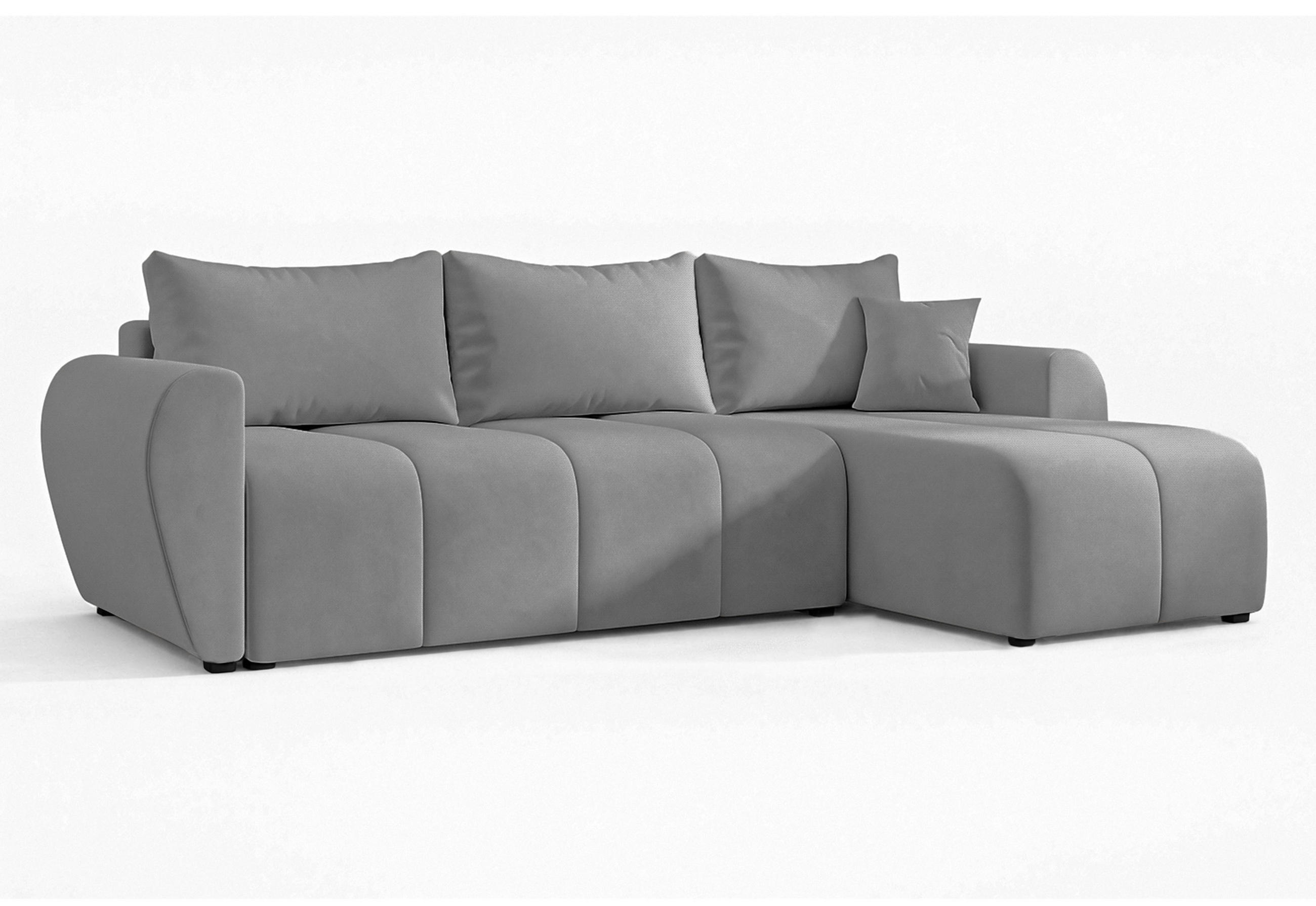 ECKSOFA L Form Malatya Hellgrau 246/145/80 cm stilvolle mit Schlaffunktion R - Hellgrau/Schwarz, Kunststoff/Textil (246/145cm) - AX Living