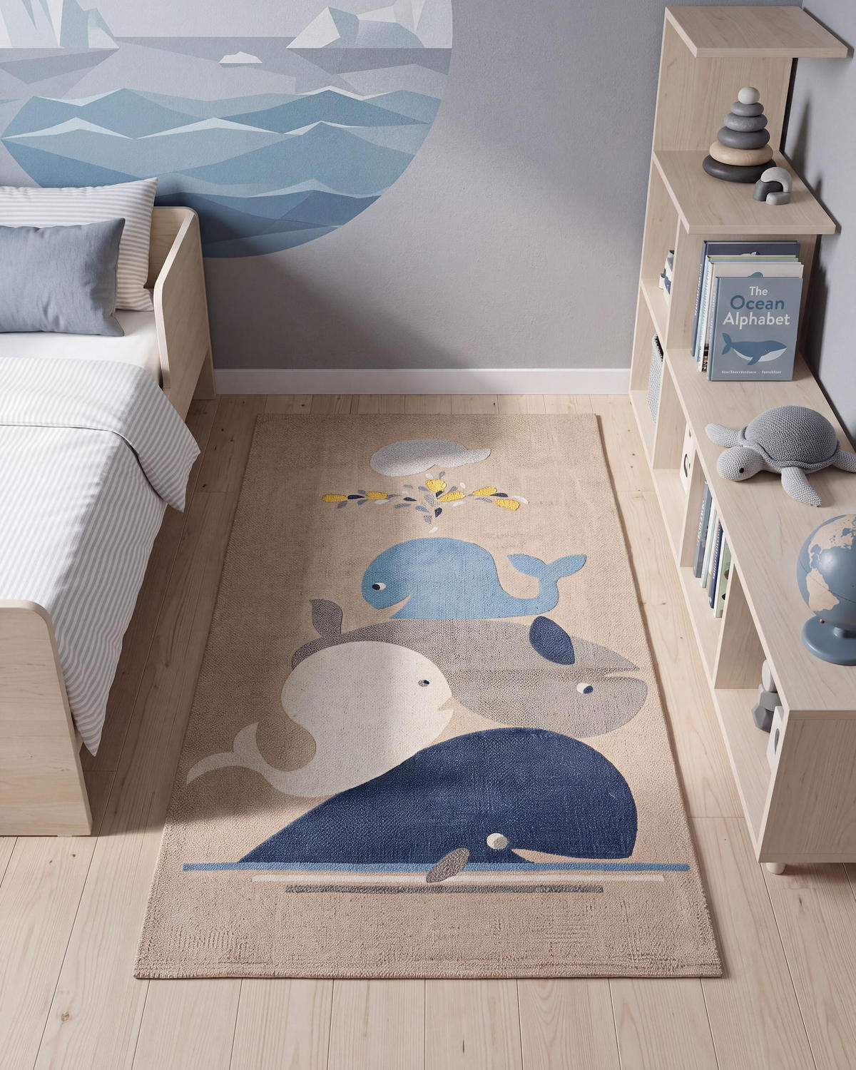 KINDERTEPPICH 150/80 cm Seai - Beige, Textil (80/150cm) - Beliani