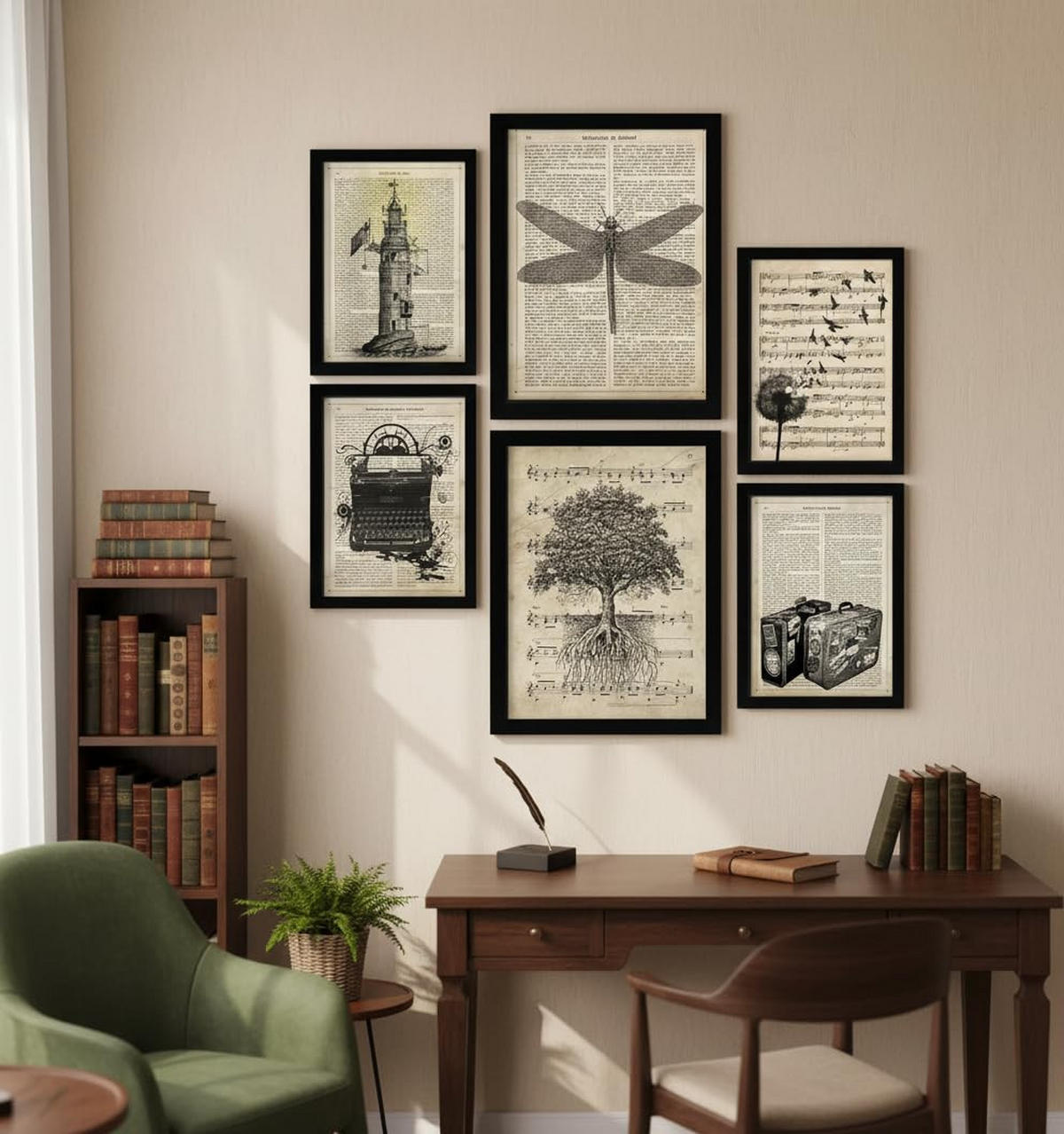 POSTER Set Mit 6 Natur und Reiseenzyklopädie Thema im Retro Vintage Stil A3 & A4 Rahmenlos - Klar, Papier (29/3cm) - Nacnic