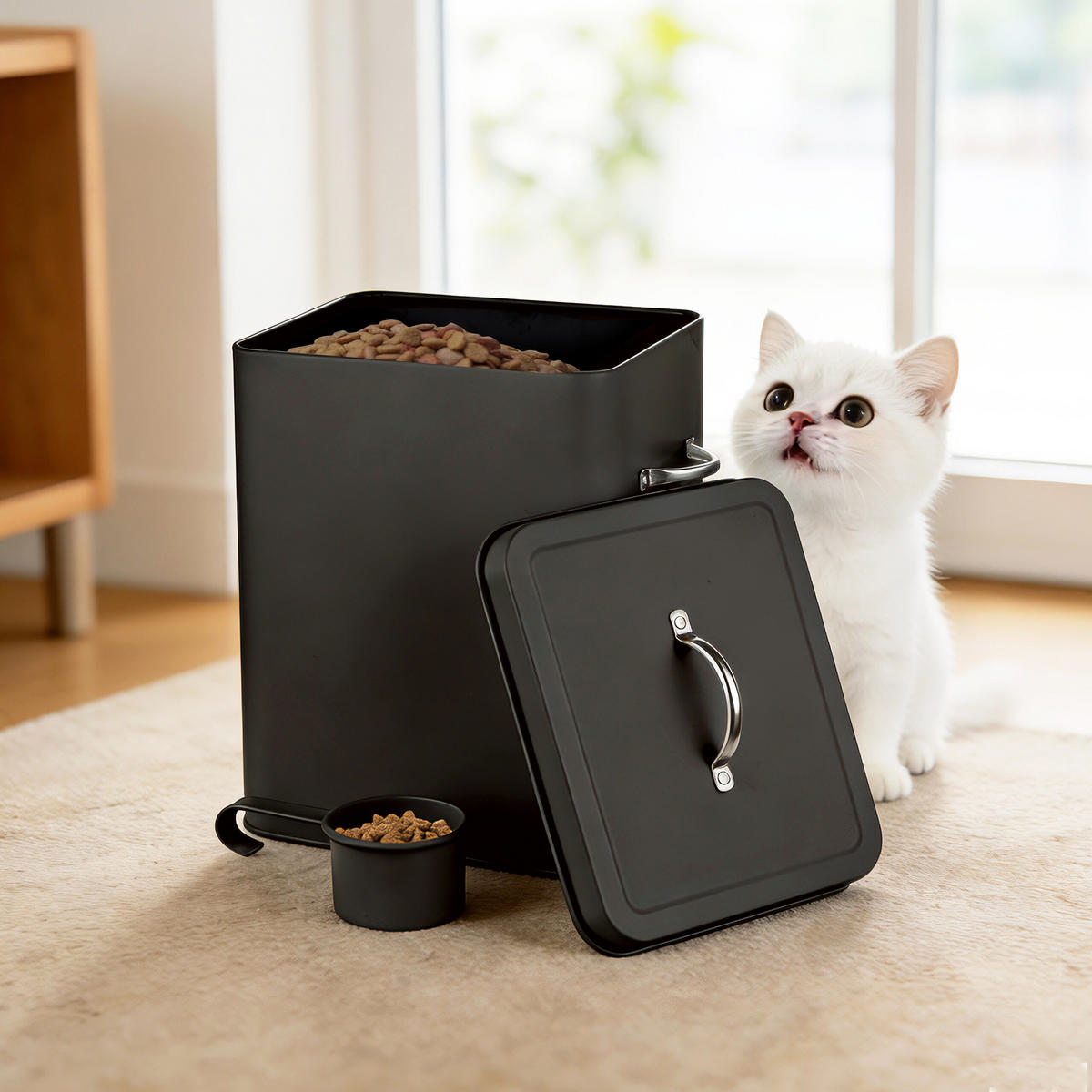 BOX na pranie - čierna, kov (18/25.5/15.5cm) - Relaxdays