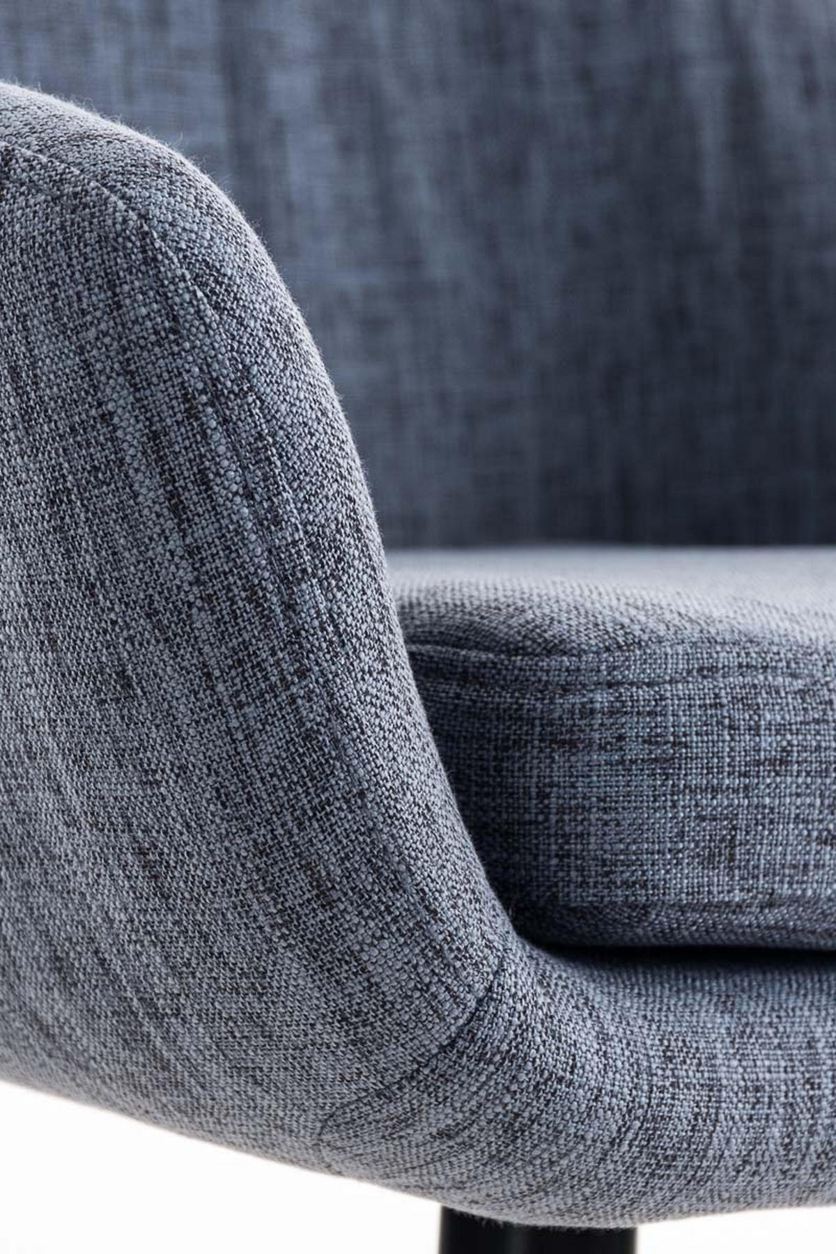 BARHOCKER Grande, Gestell Holz, Stoff Blau - Blau/Braun, Holz/Textil (55/99/46cm) - TPFLiving