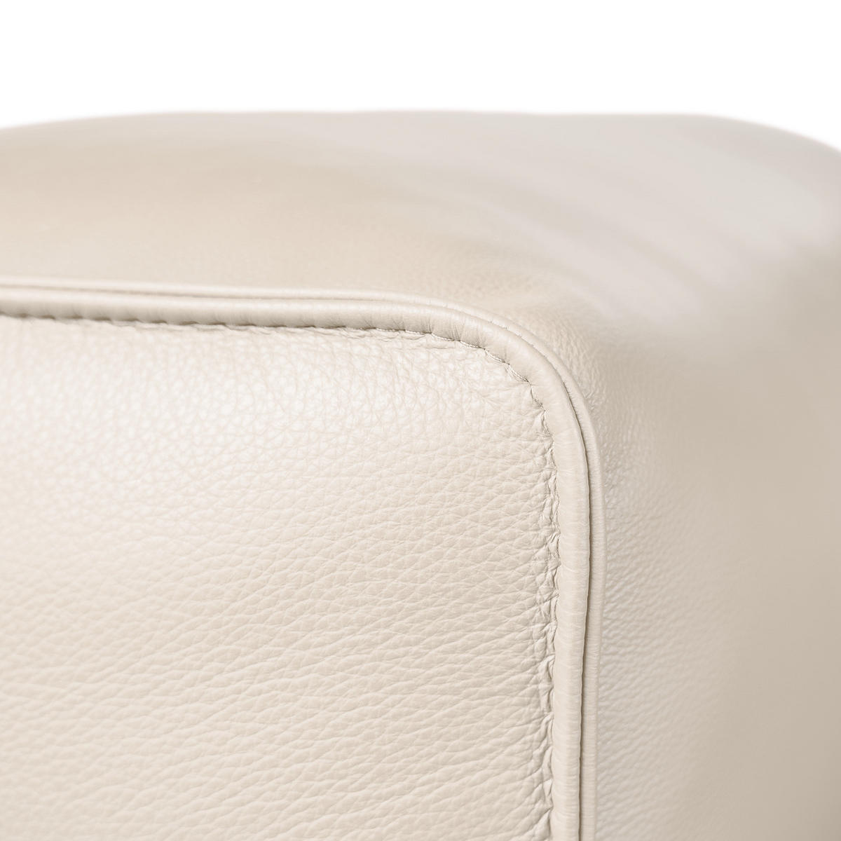 ECKSOFA mit XL-Longchair - Hellgrau/Schwarz, Leder/Kunststoff (260/171cm) - home24