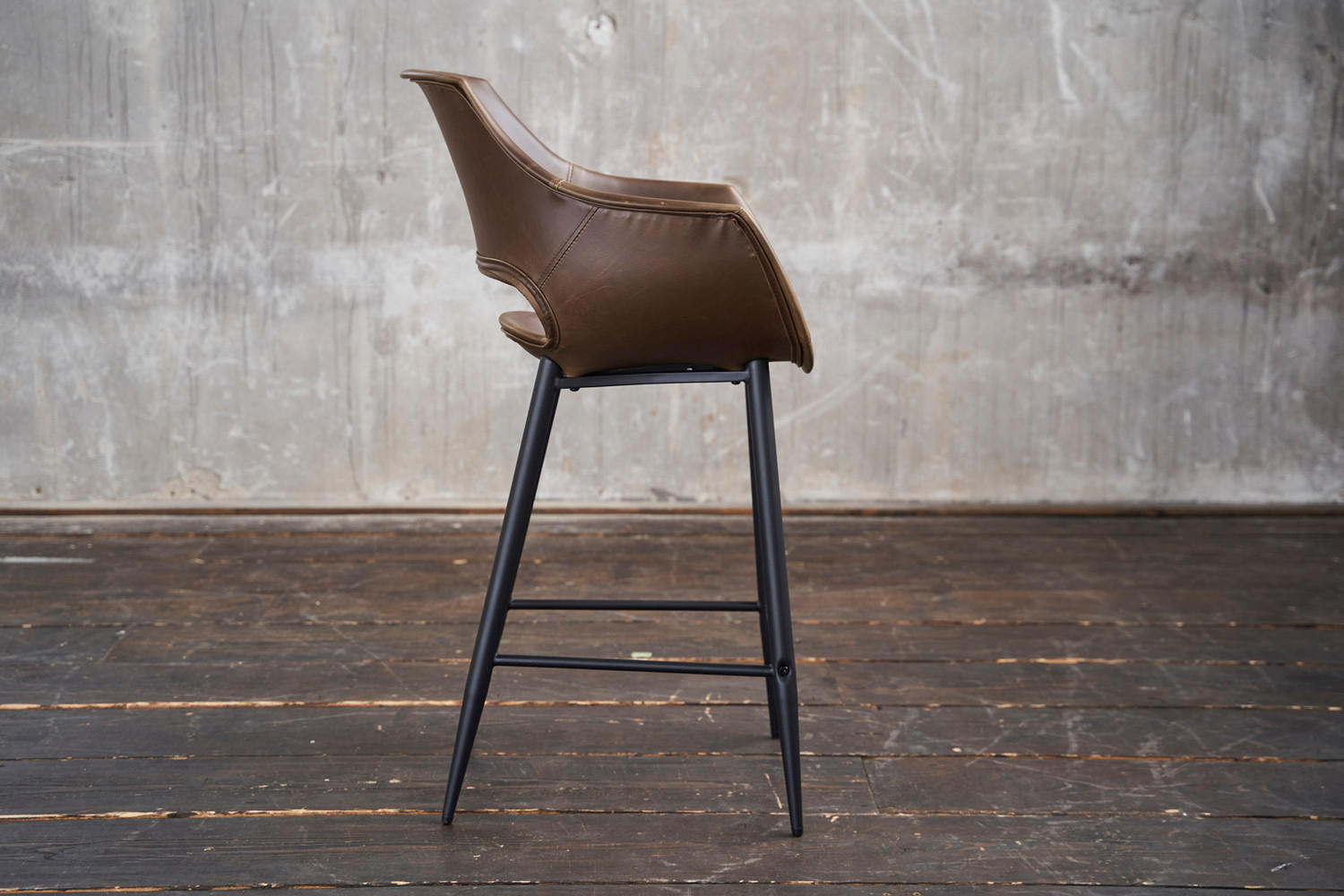 THEKENHOCKER ZAJA Dunkelbraun Kunstleder - Dunkelbraun, Leder (57/103/59cm) - KAWOLA