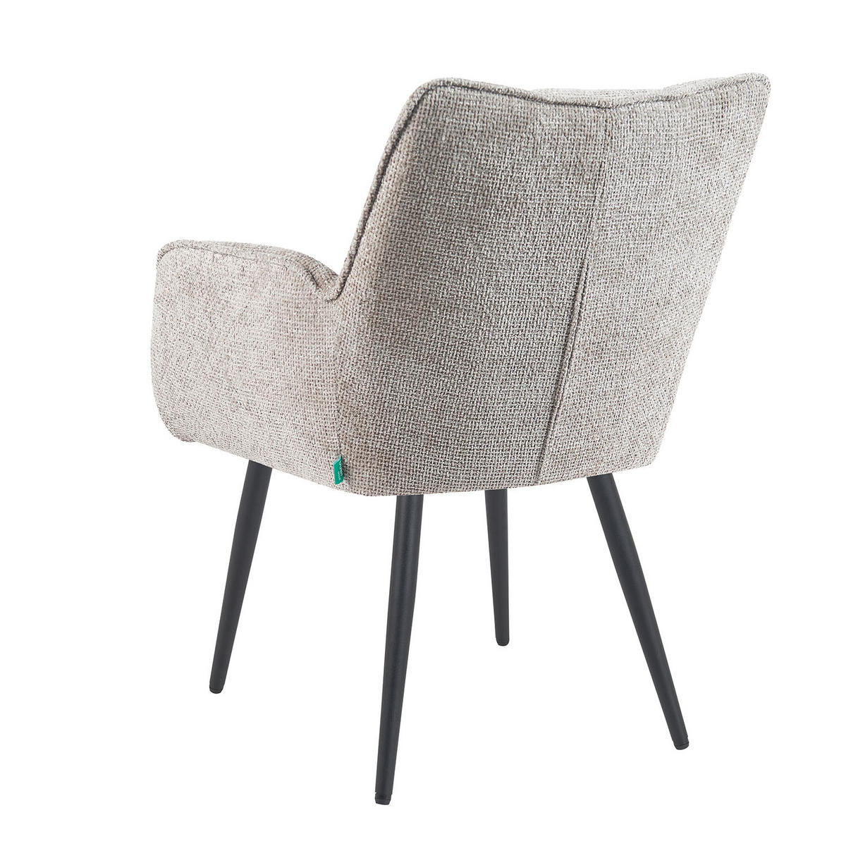 ESSZIMMERSTUHL Mika-Miro - Hellgrau/Schwarz, Textil/Metall (59/84/66cm) - DUBI Möbel