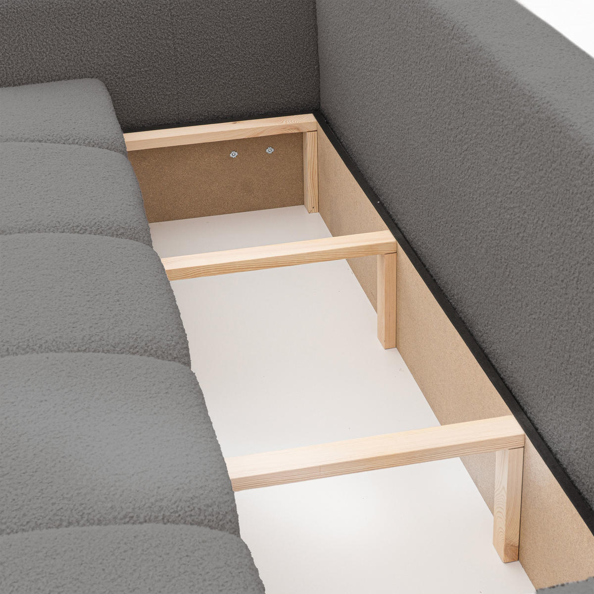 SCHLAFSOFA BUENO mit Bettkasten Dunkelgrau - Dunkelgrau, Holzwerkstoff/Kunststoff (245/85/93cm) - Idohome