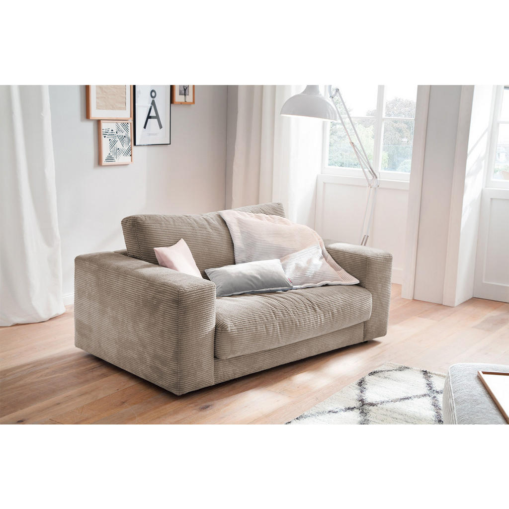 Thumbnail - Kawola Loveseat, Taupe, Textil, Füllung: Komfortschaum, 170x86x127 cm, Wohnzimmer, Sessel, Polstersessel