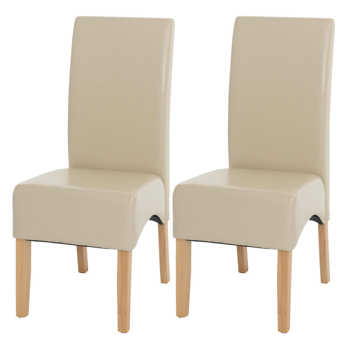 ESSZIMMERSTUHL Beige 2er-Set - Beige/Creme, Holz (44/102/54cm) - MCW