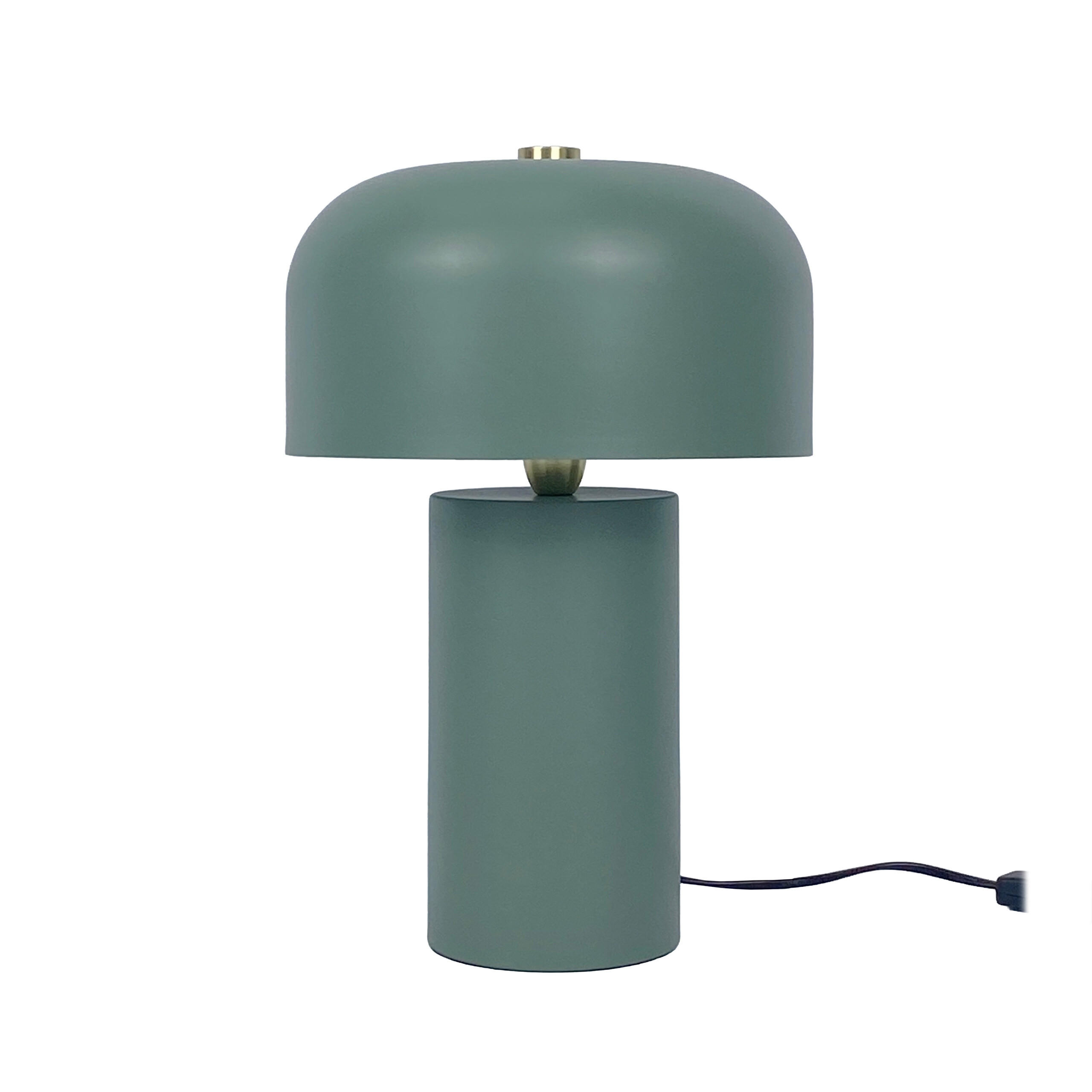 TISCHLAMPE Einfarbig Pilzform Metall E14 - Grün, Metall (25/25/40cm) - Relaxdays