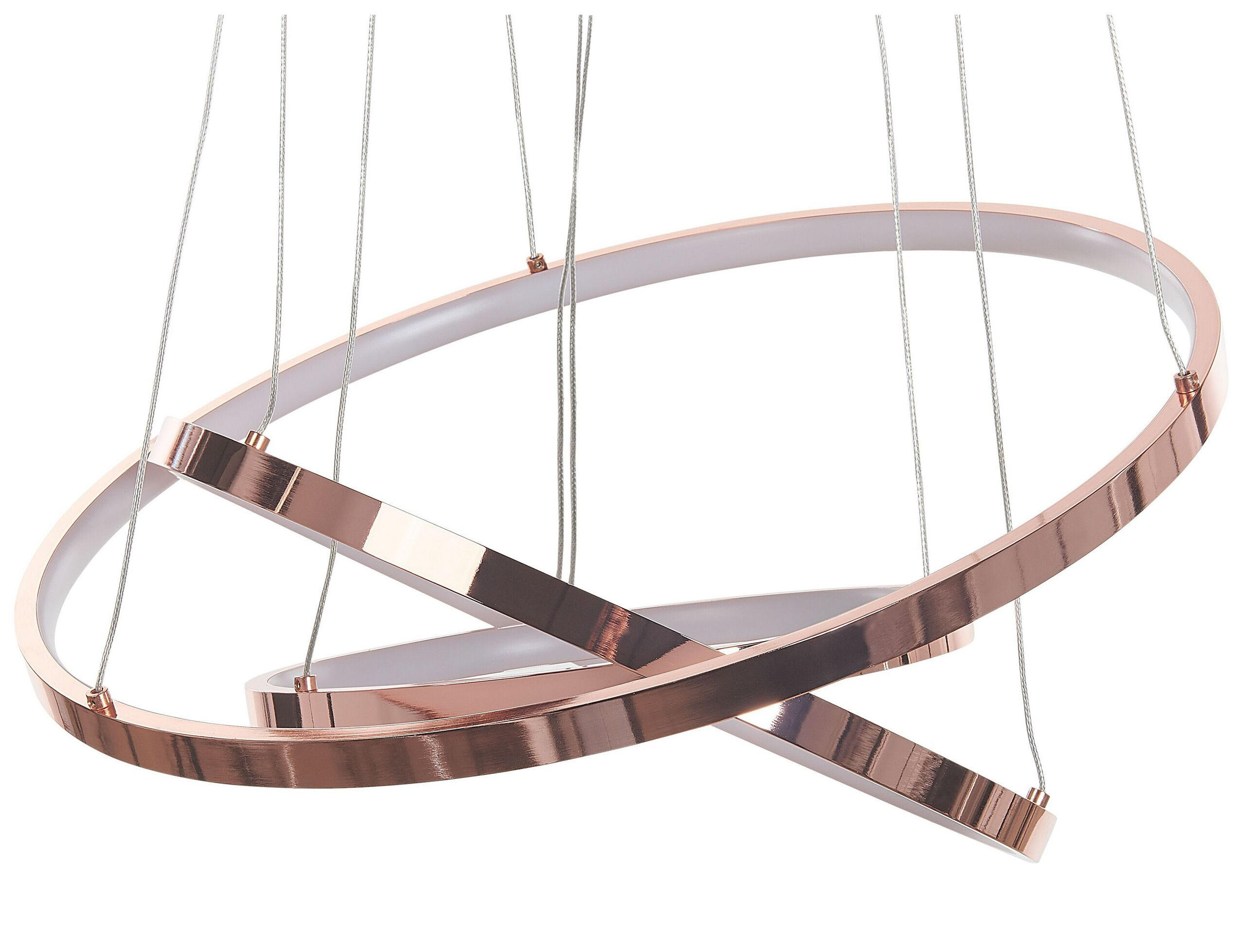HÄNGELEUCHTE Atrek 50/50/108 cm - Roségold, Metall (50/30/108cm) - Beliani