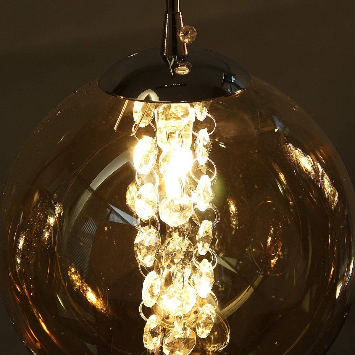 HÄNGELEUCHTE Energie 3-flammig 30/30/150 cm - Bernsteinfarben, Glas (30/30/150cm) - Nettlife