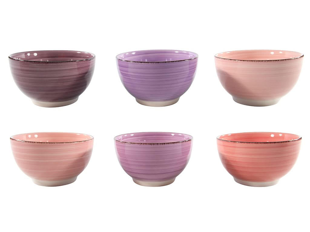 SCHÜSSEL Suppenschalen / Schalen Mykonos ø 14 cm - 6 Stück - Multicolor, Keramik (2/9/14cm) - Studio Tavola