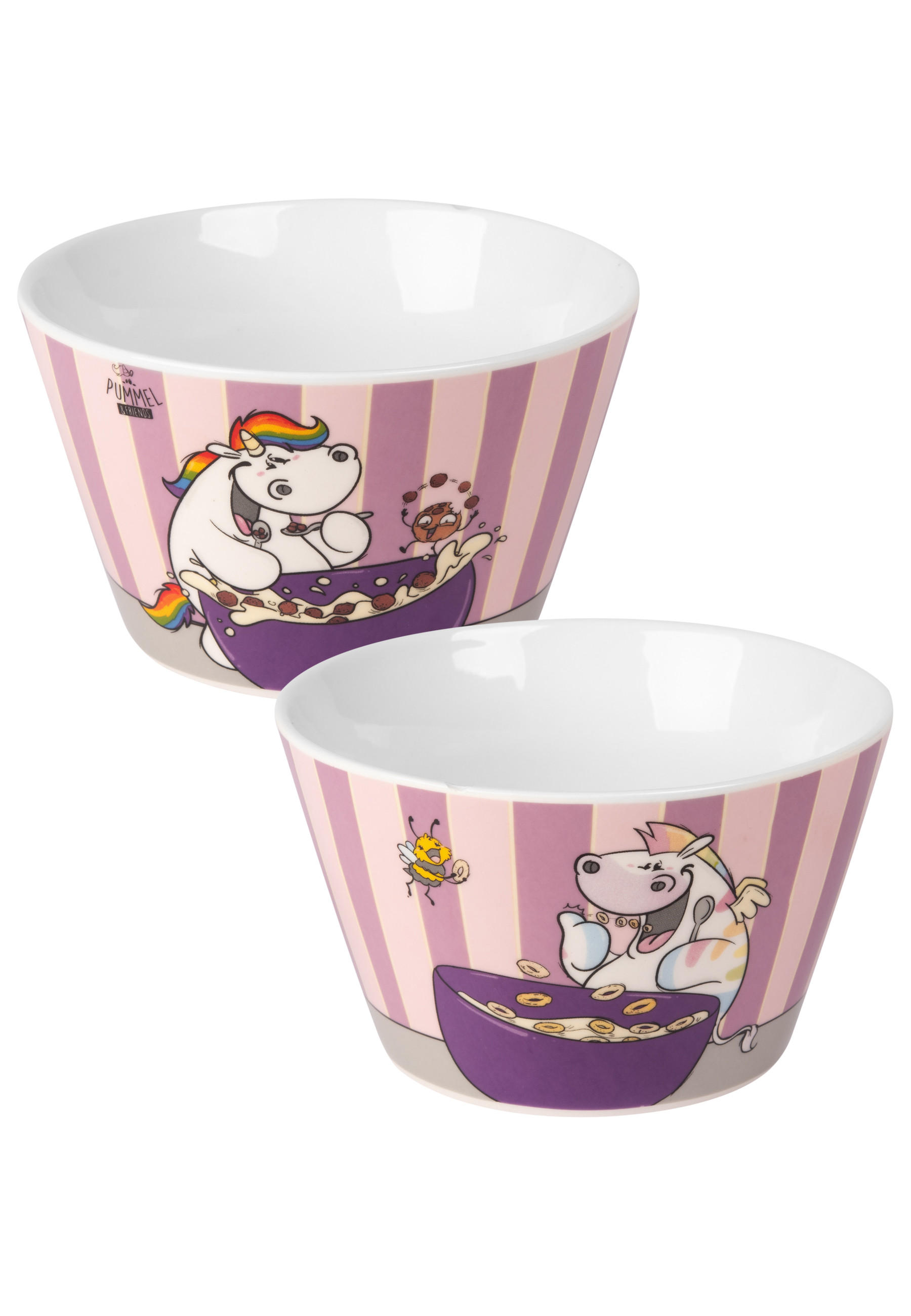 MÜSLISCHALE Pummel und Friends Weiß 500ml - Multicolor, Keramik (14cm) - United Labels