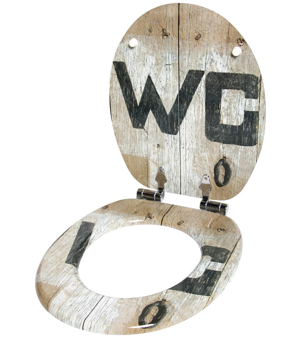 WC-SITZ Old Style - Braun, Holzwerkstoff (38/6/47cm) - Sanilo