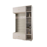 GARDEROBEN-SET 236,7/140/47 - Beige/Goldfarben, Holz/Metall (140/236.7/47cm) - Abiks Möbel