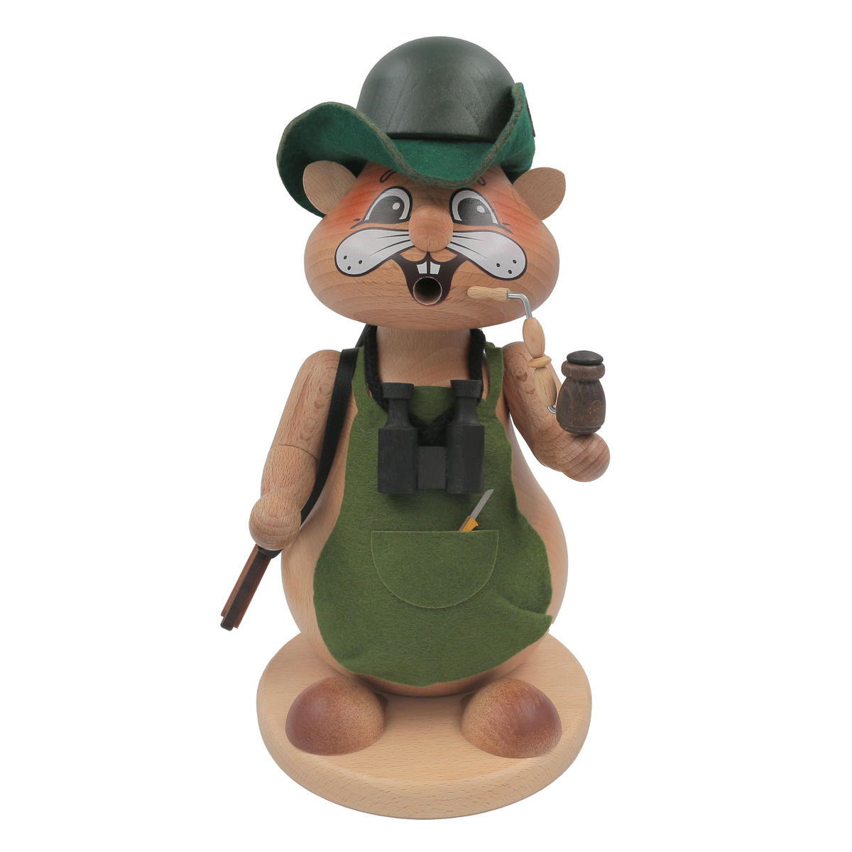 RAUCHFIGUR Hamster Jäger 24 cm - Multicolor, Holz (15/1/0.1cm)