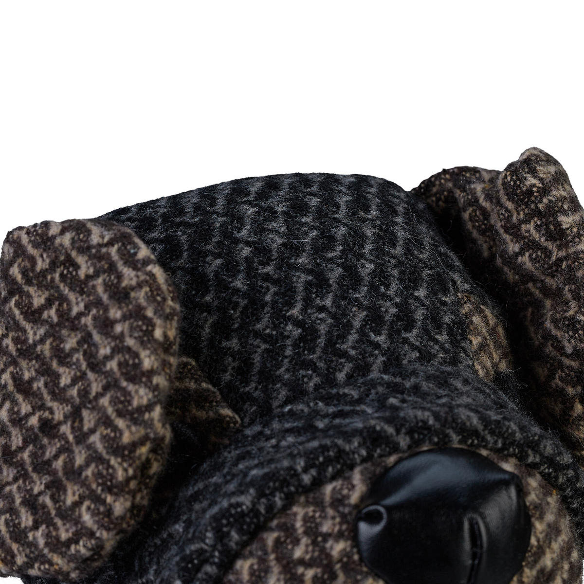 DÖRRSTOPP Grå Brun Hund sandfylld - Grå, Textil/Naturmaterial (18/22cm) - Relaxdays