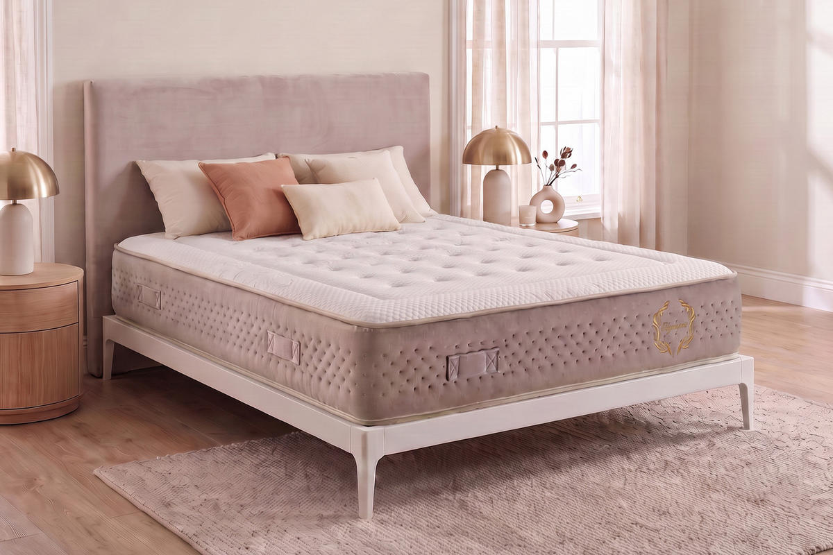 MATRATZE Grand Spring Hotel - 140X200 cm- Härtegrad H3/H4 - Beige, Textil (140/200cm) - Moonia
