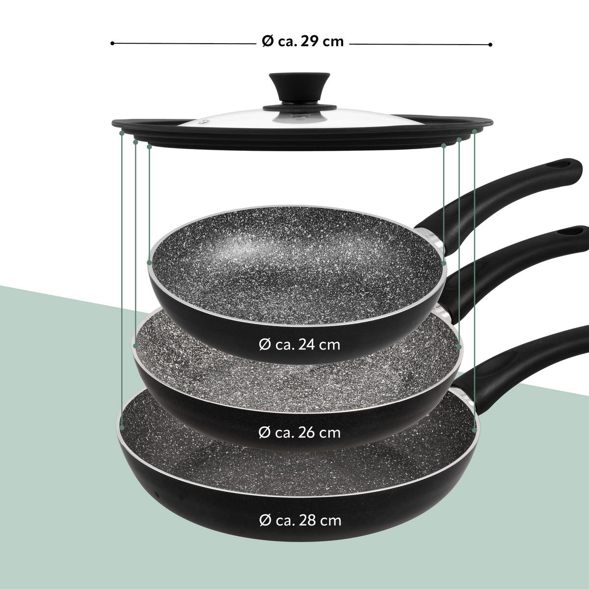 UNIVERSAL-GLASDECKEL, schwarz - Schwarz, Glas (28/28/5.5cm) - bremermann