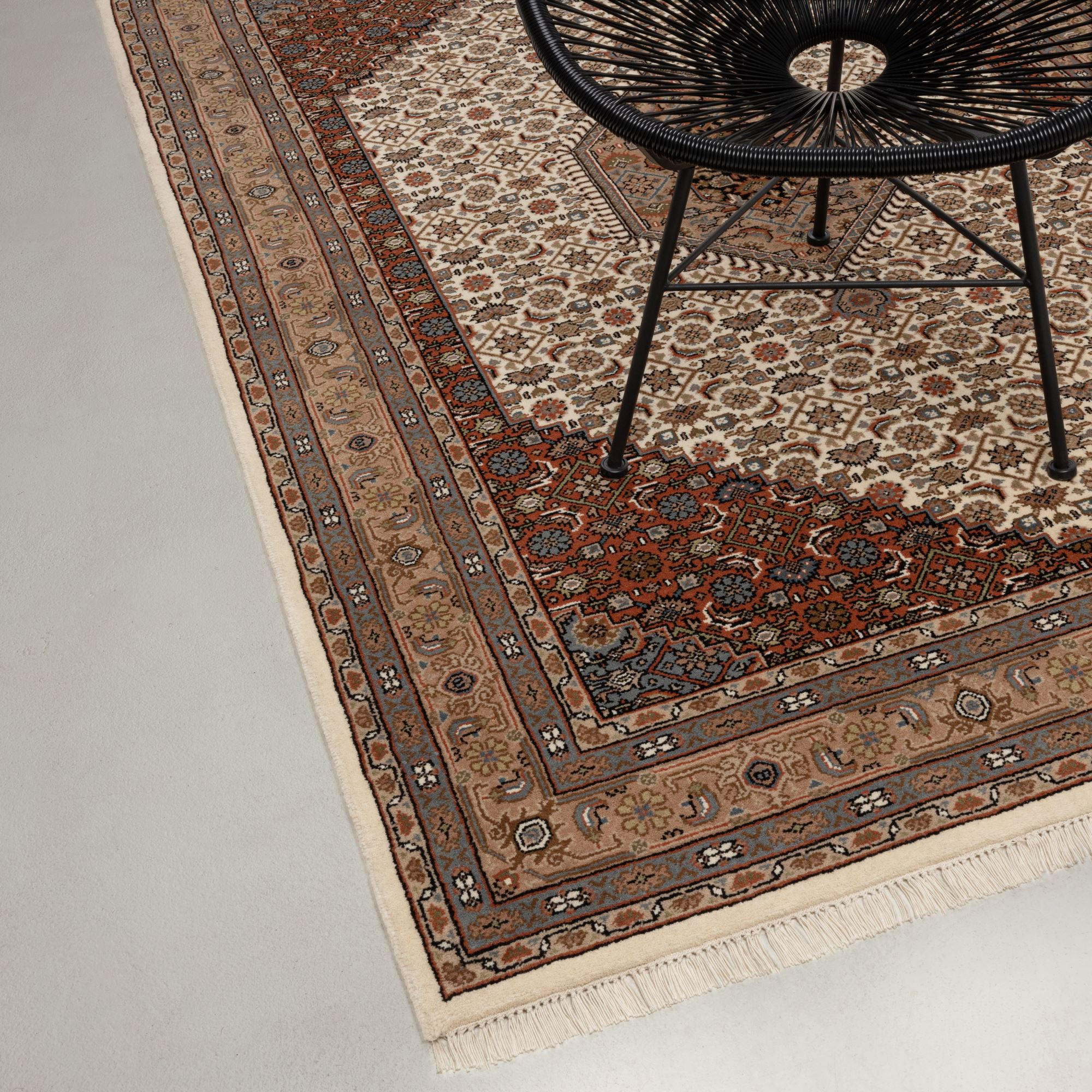 ORIENTTEPPICH Indo Bidjar, klassisch, strapazierfähig 250x300 cm - Creme, Textil (250/300cm) - Rug and Roll