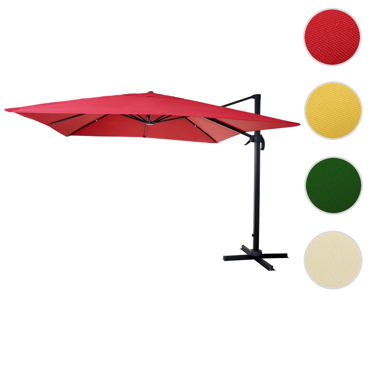 AMPELSCHIRM I Rot 300/300 cm - Rot, Textil (360/300cm) - MCW