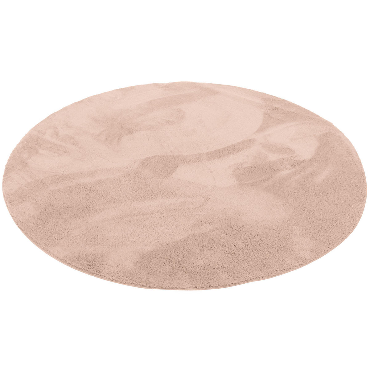 FELLTEPPICH SUPER SOFT PEARL RUND - Altrosa, Textil (120/120cm) - Pergamon