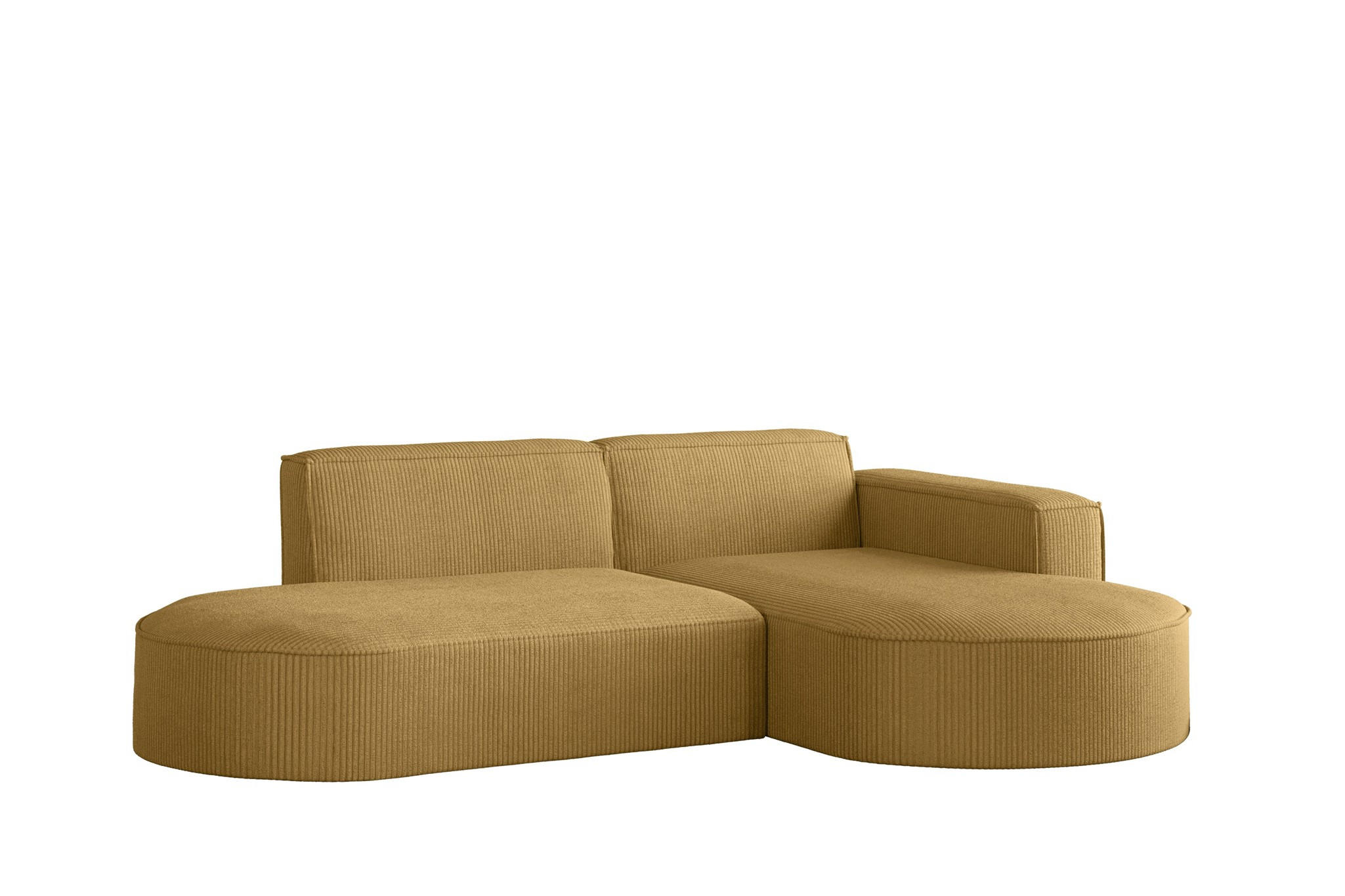 ECKSOFA Palma Xs In Scala - Gelb, Holzwerkstoff/Textil (236/165cm) - Fun Möbel
