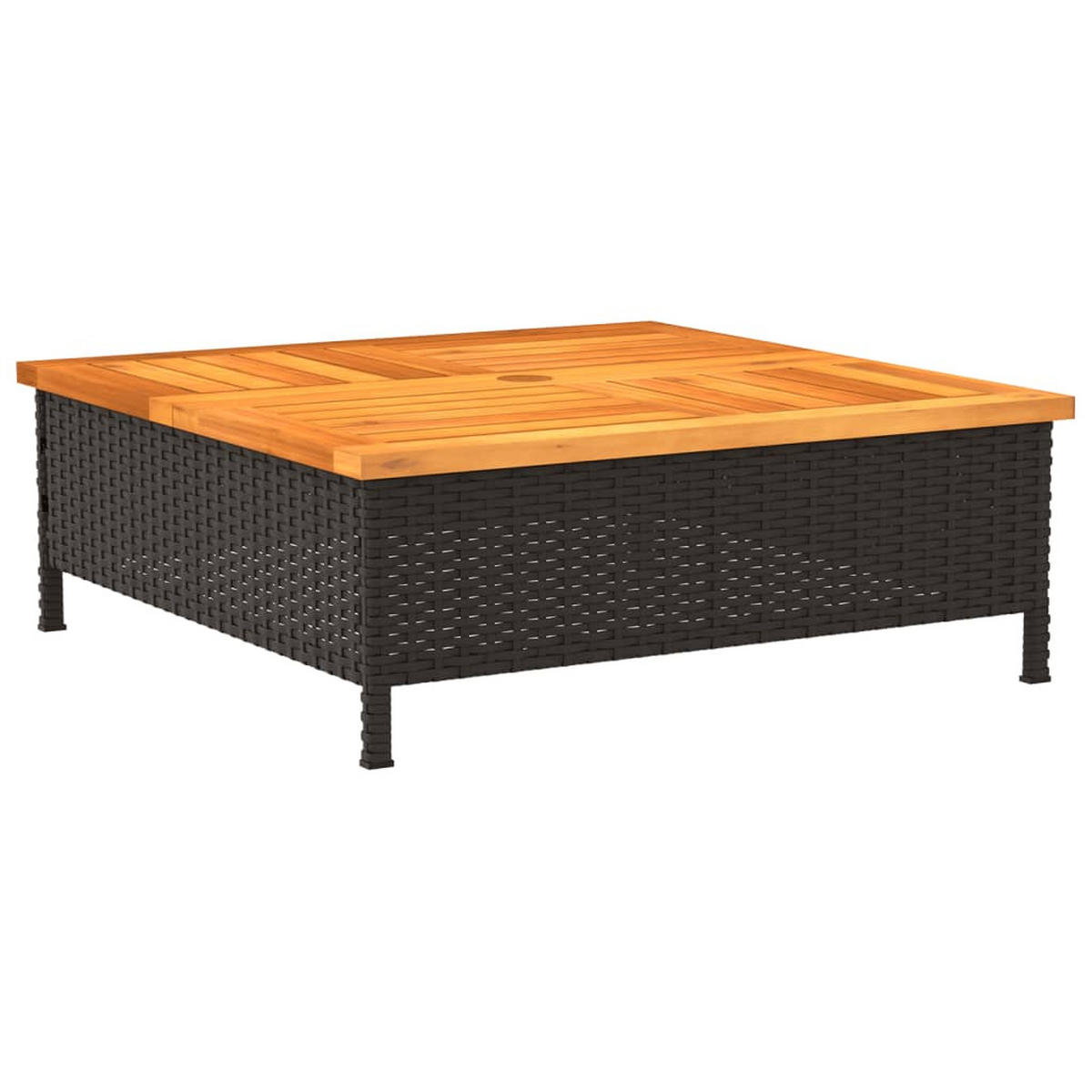 VERKLEIDUNG Für Sonnenschirmständer Schwarz 70/70/25 Cm - Schwarz, Holz (70/70cm) - vidaXL