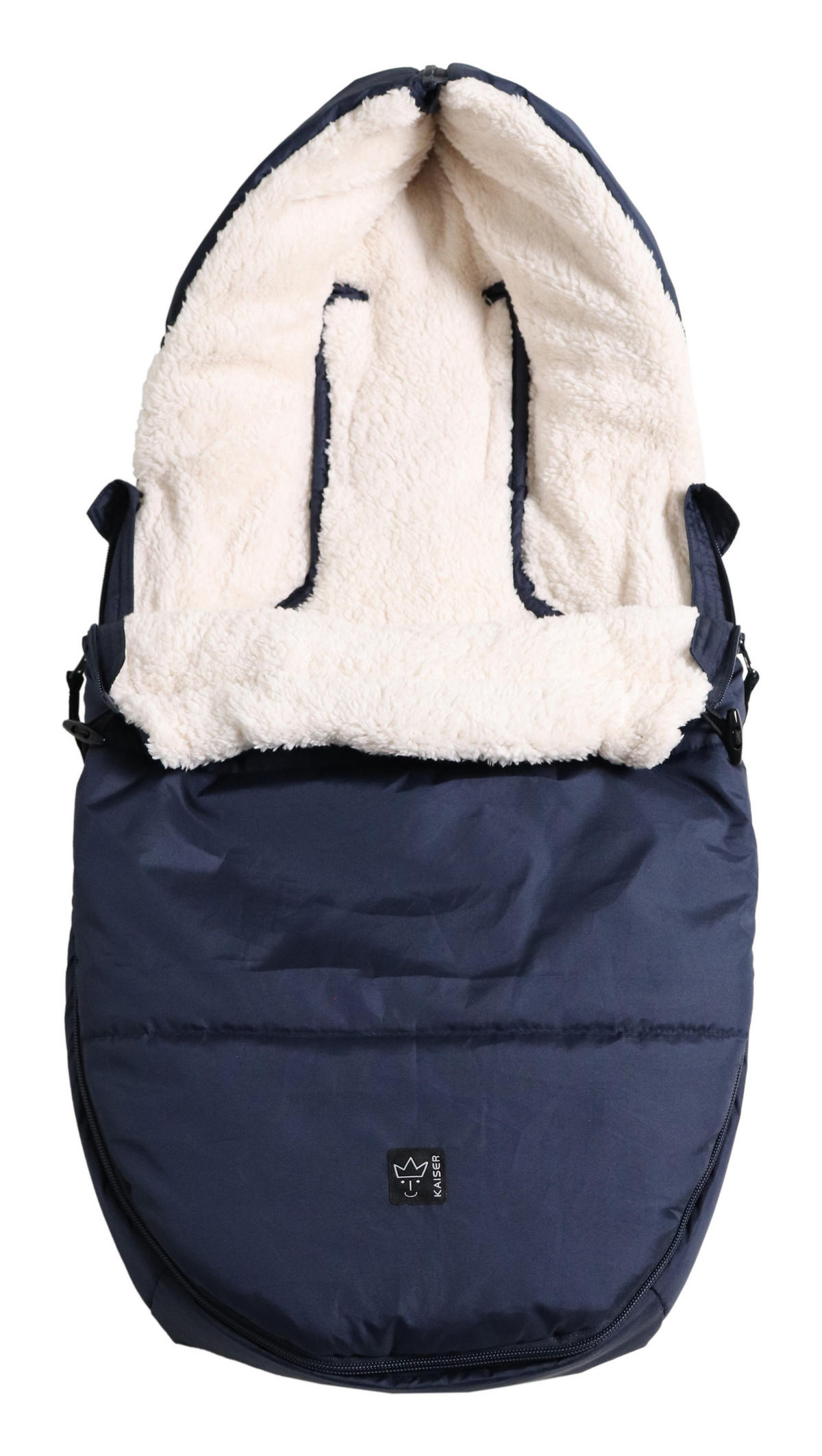 BABYSCHALENFUSSSACK Hoody 2.0, navy/cream - Dunkelblau, Textil (40/3/80cm) - Kaiserbaby