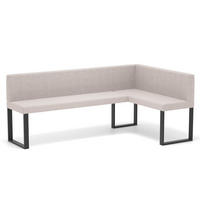 ECKBANK rechts SANA U Webstoff glatt, 128/168 cm Beige - Beige, Textil/Metall (128/168cm) - Idohome