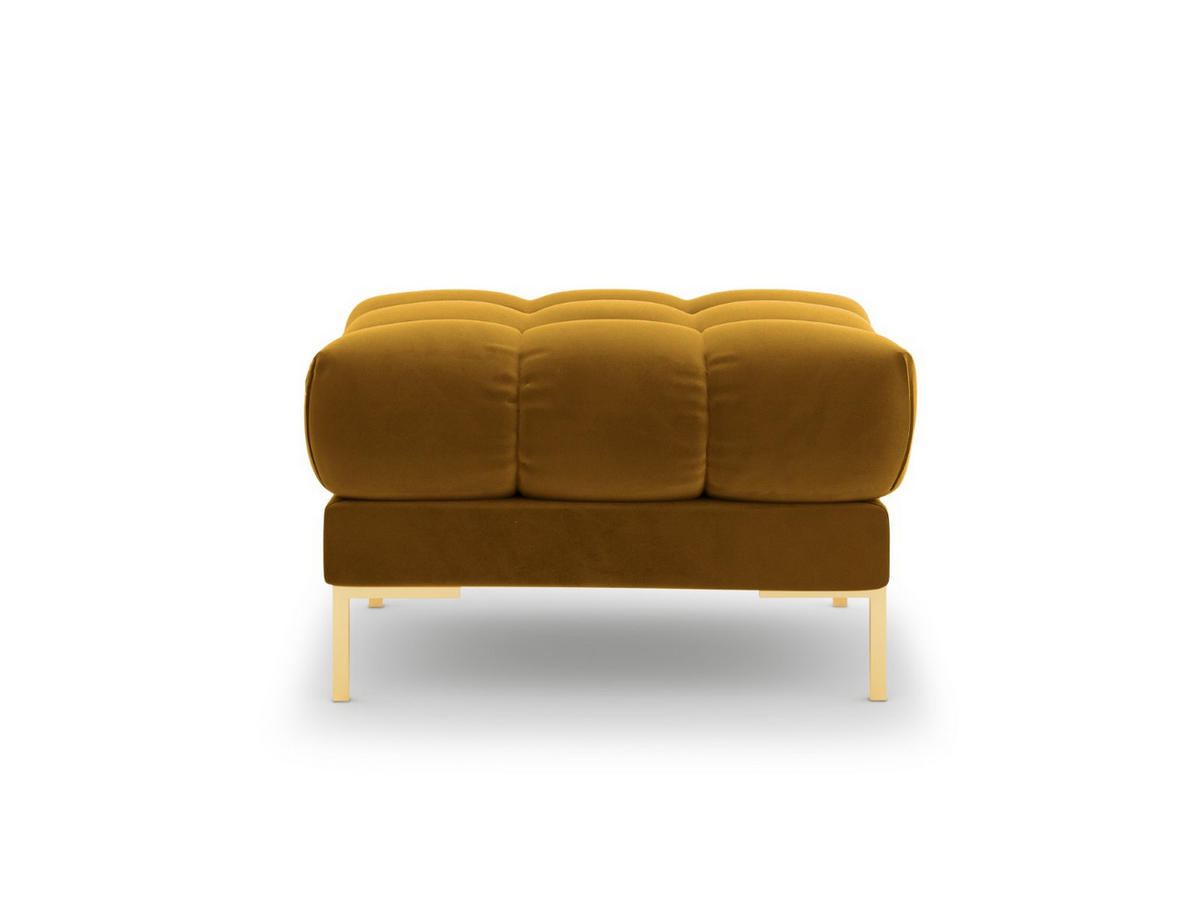 POUF Mamaia aus Samt gelb - Gelb, Textil (60/41/60cm) - Micadoni