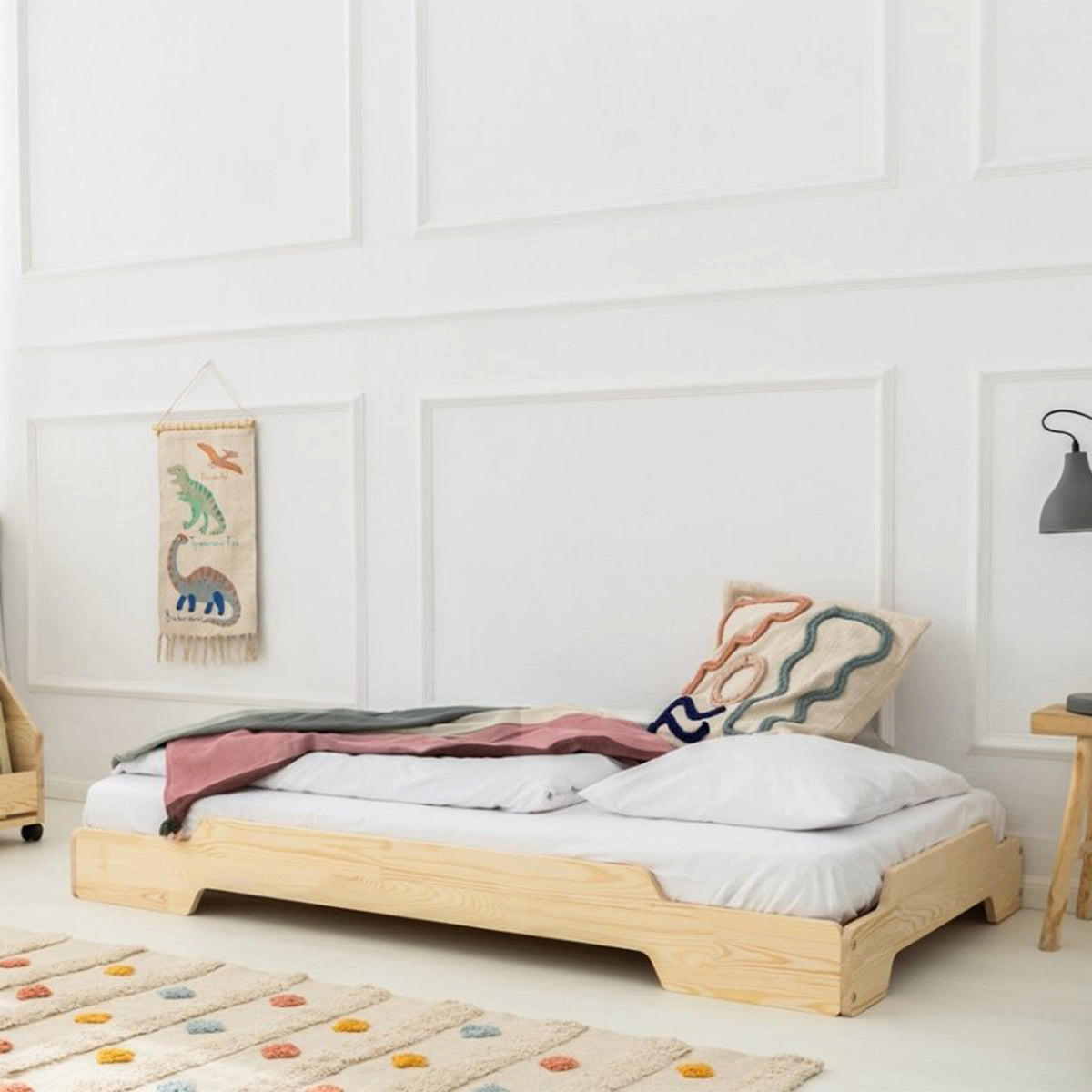 POSTEĽ 90/190 Lola Prírodné drevo - hnedá, drevo (90/190cm) - Petits-meubles