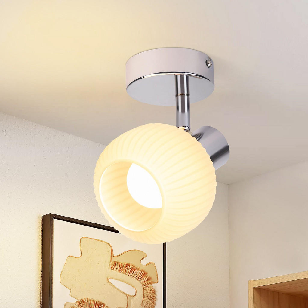 Thumbnail - ZMH Deckenstrahler, Weiß, Metall, Vintage, 10x13x12.5 cm, Lampen & Leuchten, Innenbeleuchtung, Spots & Strahler, Deckens...