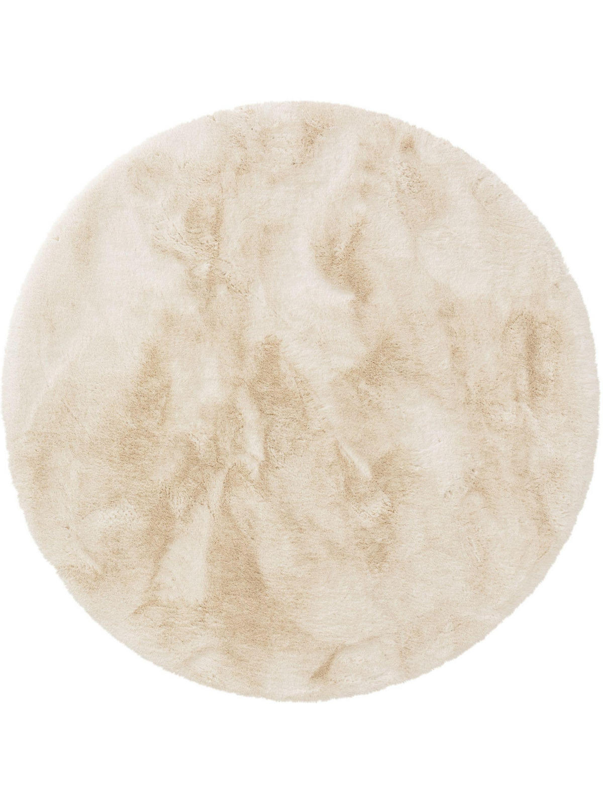 KUNSTFELL-TEPPICH Dave Cream ø 80 cm rund - Creme, Textil (80/80cm) - benuta Nest