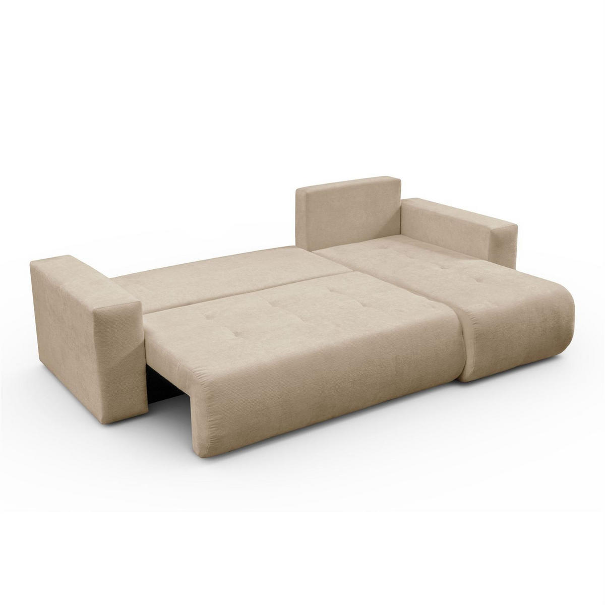 ECKSOFA CLOUD II L mit Schlaffunktion, Vibe 07 - Beige, Textil (247/152cm) - Lookway