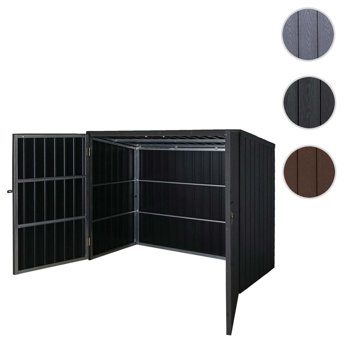 MÜLLTONNENVERKLEIDUNG Anthrazit - Anthrazit, Metall (213/172/112cm) - MCW