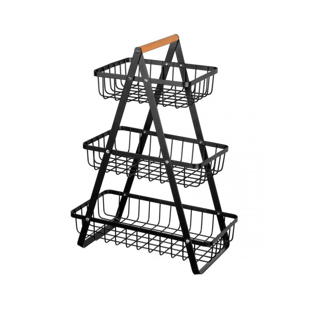OBSTKORB Schwarz 18/35/46 cm 53341 - Schwarz, Metall (46/46cm) - Brunbeste