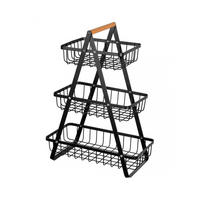 OBSTKORB Schwarz 18/35/46 cm 53341 - Schwarz, Metall (46/46cm) - Brunbeste