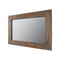 SPIEGEL Sheesham 90x3x60 grau geölt NATURE GREY #709 - Grau, Holz (90/60/3cm) - Massivmoebel24