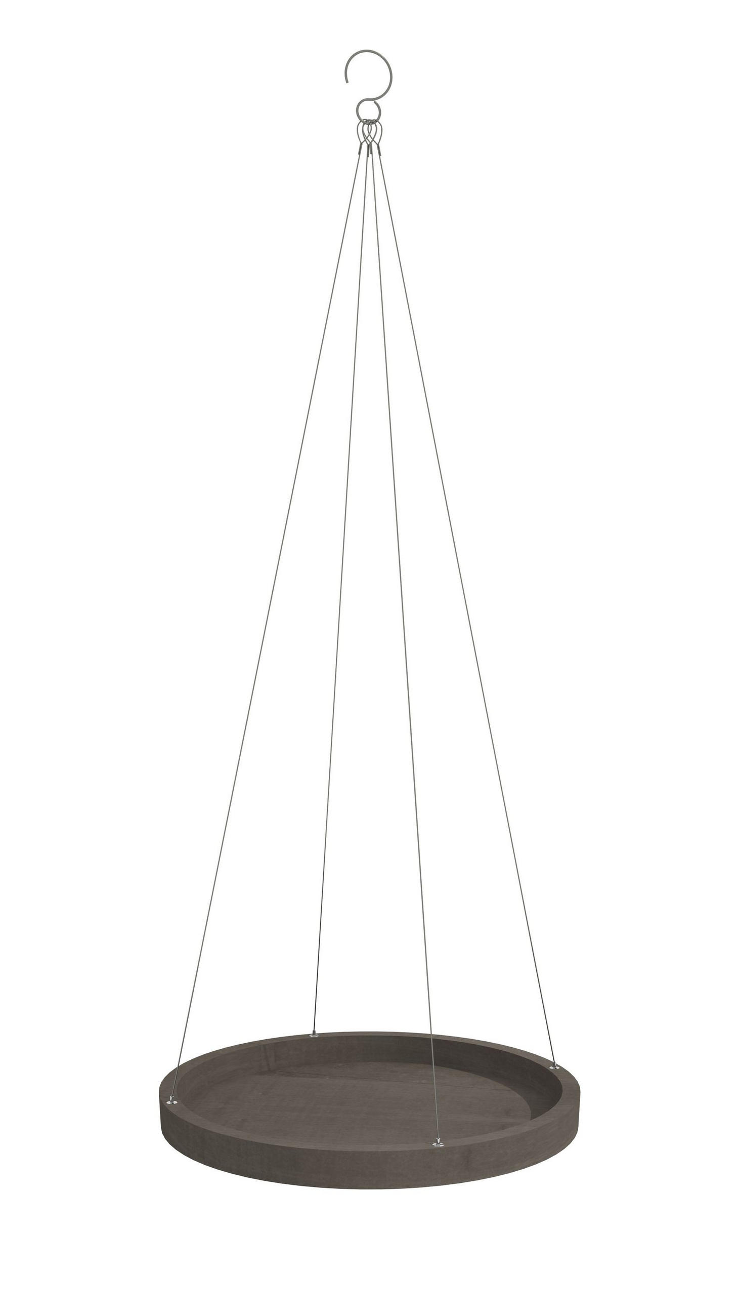 BLUMENTOPFUNTERSETZER Hängend 36/3 cm Taupe - Taupe, Kunststoff (36/3cm) - Ecopots