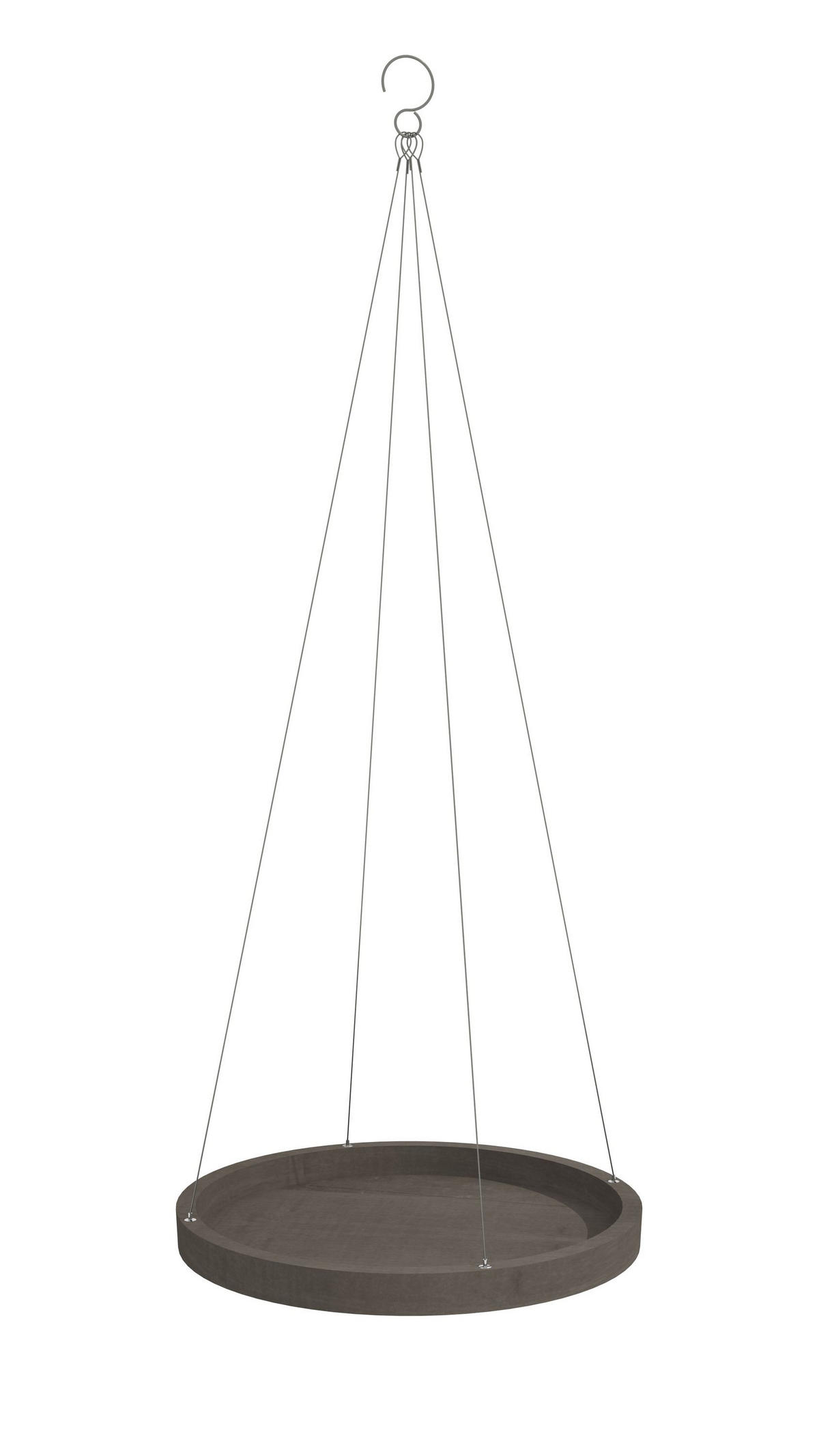 BLUMENTOPFUNTERSETZER Hängend 36/3 cm Taupe - Taupe, Kunststoff (36/3cm) - Ecopots