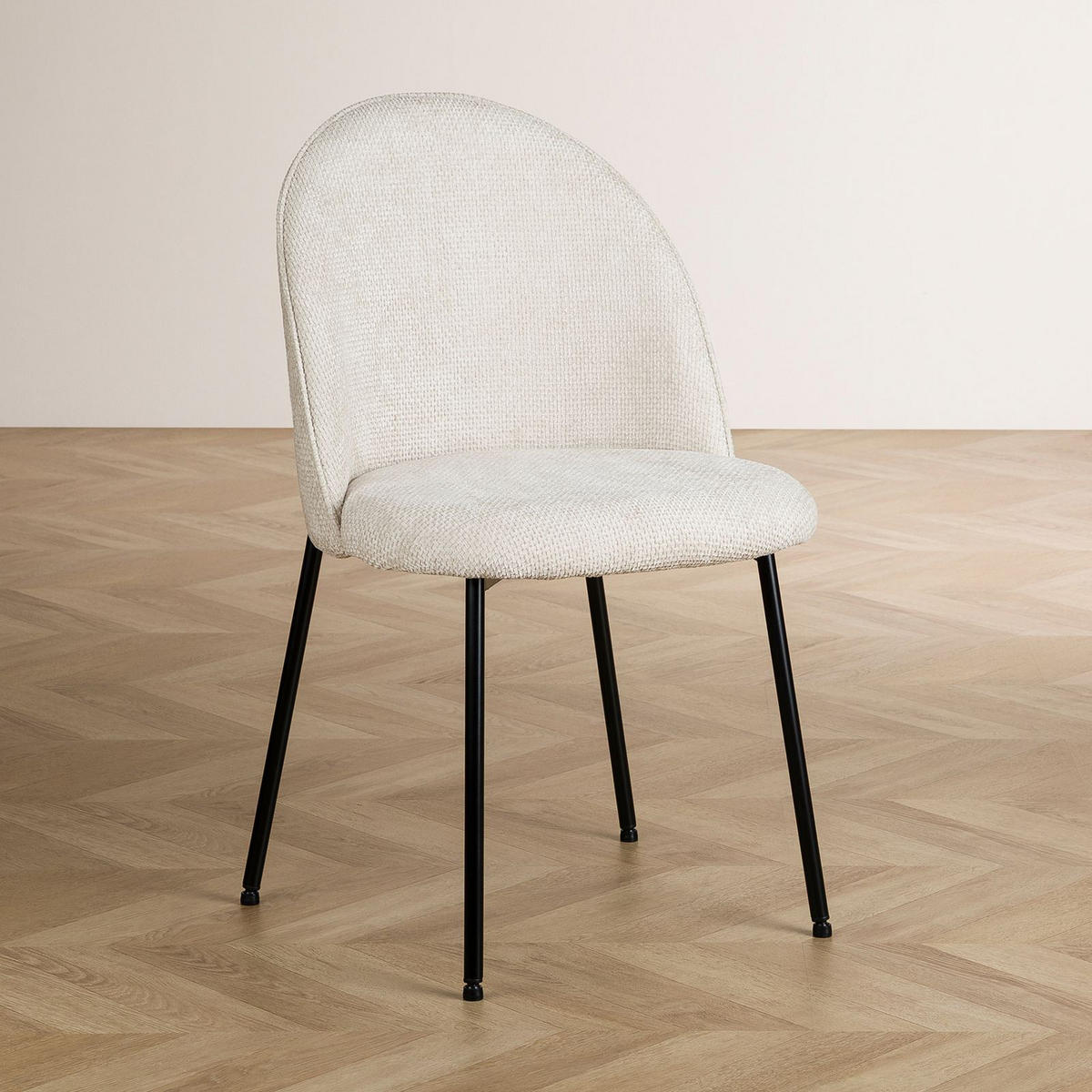 ESSZIMMERSTÜHLE CASSIE 2ER-SET - Weiß, Textil (48/83/53cm) - IDIMEX