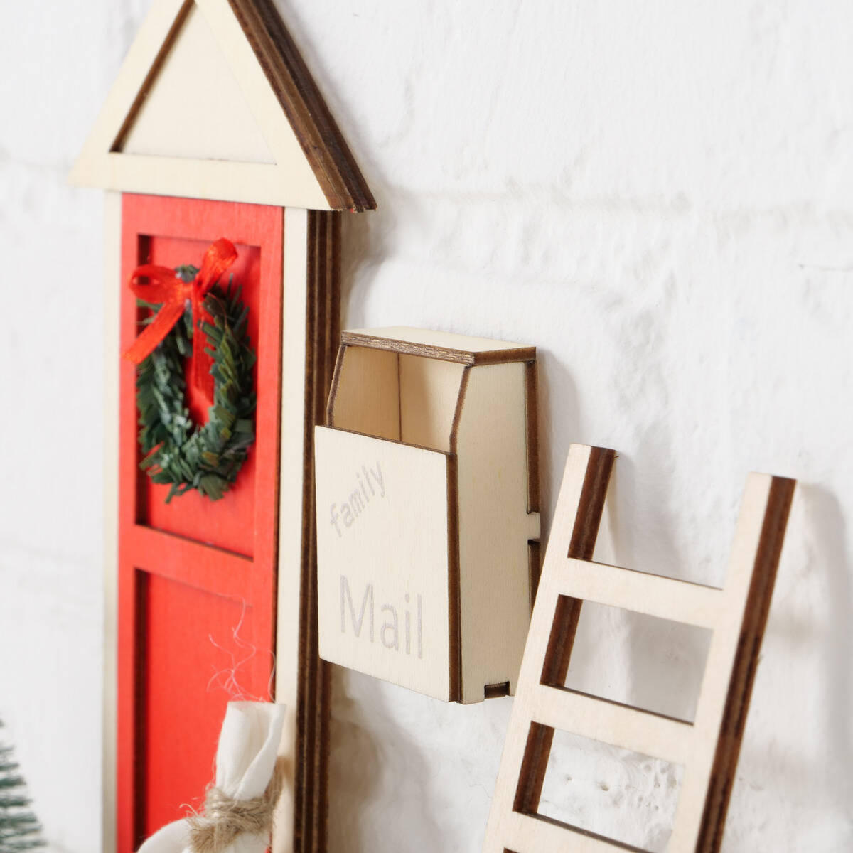 ELFEN-TÜR Wanddekoration 17 cm - Multicolor, Holzwerkstoff (10/17/3cm) - Boltze Home