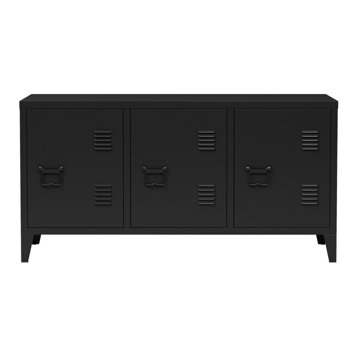 SIDEBOARD Kotka - Schwarz, Metall (113/58/40cm) - [en.casa]