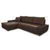 ECKSOFA Faris, Seite: Links - Braun, Holz/Textil (266/184cm) - Sofnet